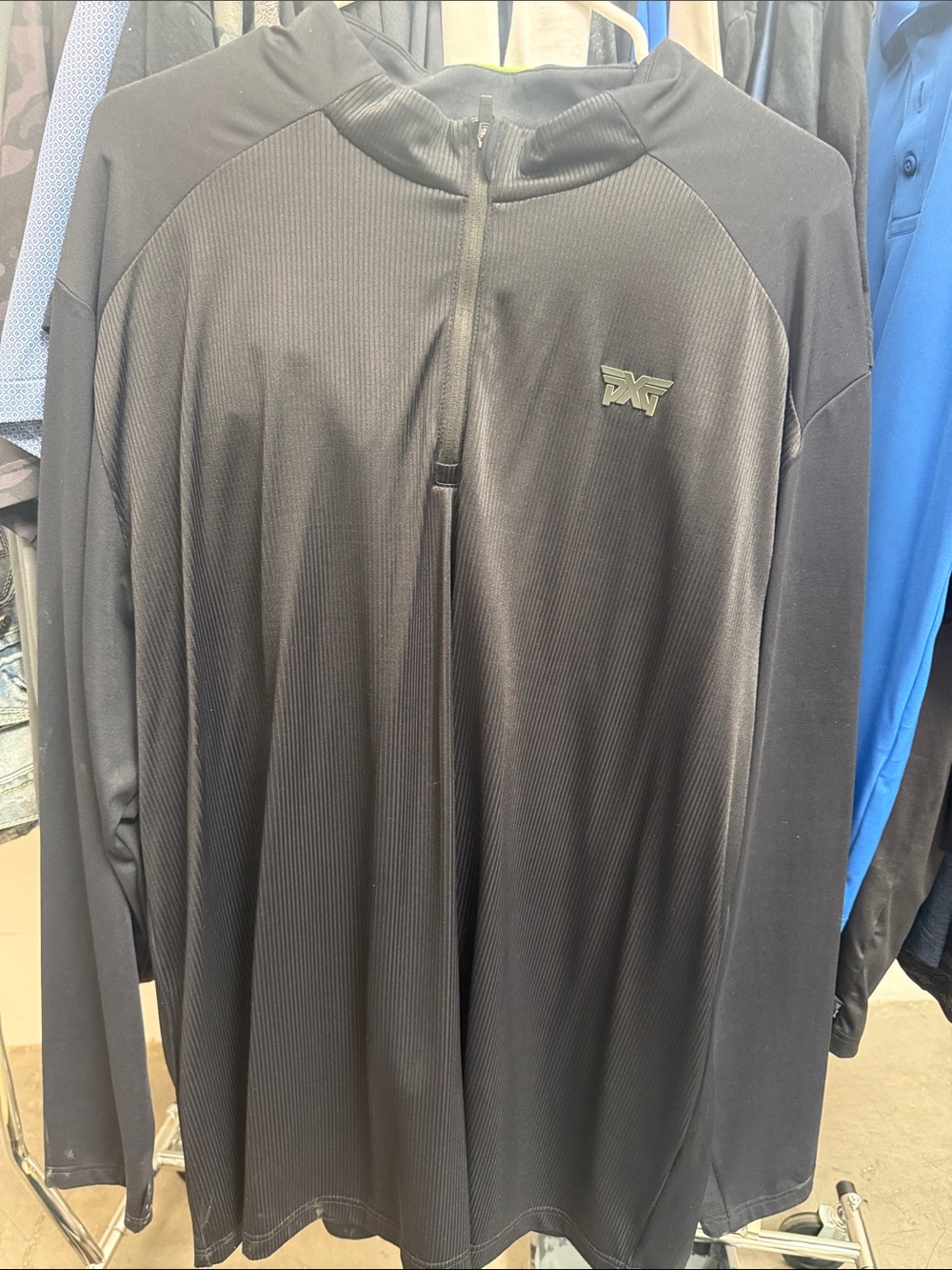 PXG Black Long-Sleeve Quarter-Zip Performance Pullover